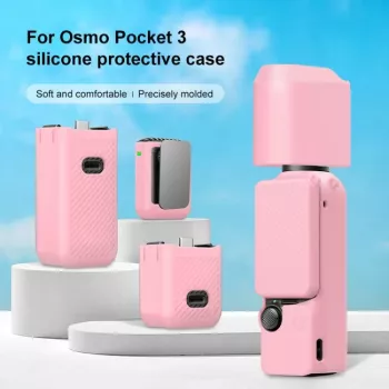 PULUZ set de maletín protector 6 en 1 para DJI Osmo Pocket 3 - rosa TPU/PU