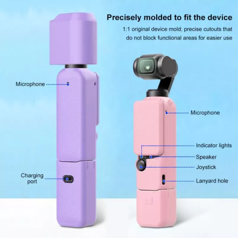 PULUZ set de maletín protector 6 en 1 para DJI Osmo Pocket 3 - rosa TPU/PU
