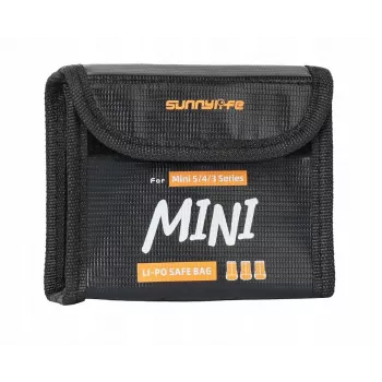 SUNNYLIFE Funda de almacenamiento ignífuga para baterías para 3x DJI Mini 5/4/3 Pro Mini 3 N5p-dc085-3