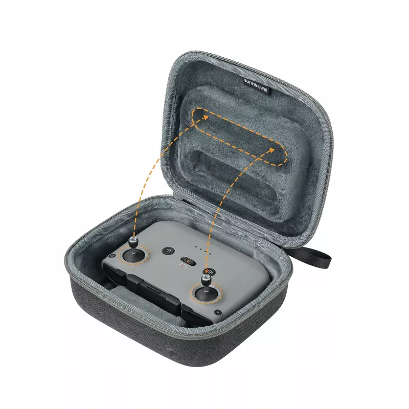 SUNNYLIFE Funda de protección para mandos DJI RC, RC 2, RC-N1, RC-N2, RC-N3 - Carcasa rígida EVA negra