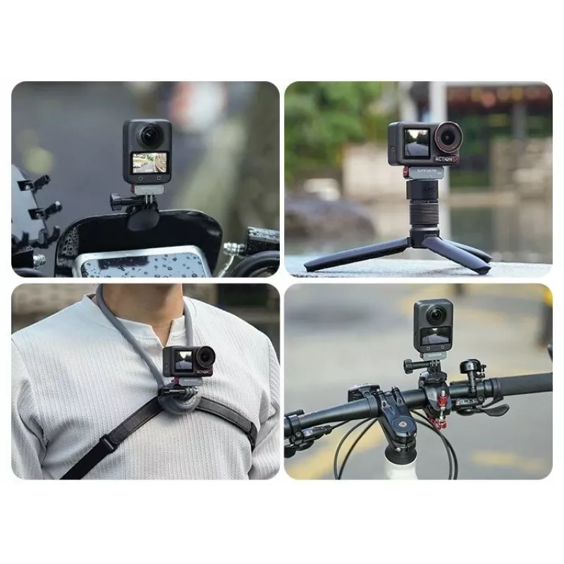 SUNNYLIFE Adaptador magnético de liberación rápida con rosca de 1/4 pulgadas y soporte GoPro para DJI Osmo Action 5 Pro / 4 / 3, AD017-T