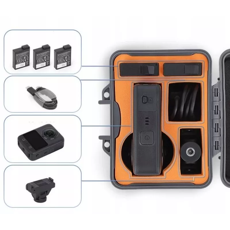 SUNNYLIFE Funda rígida de protección impermeable mini para DJI Osmo 360 / AQX-21-GY