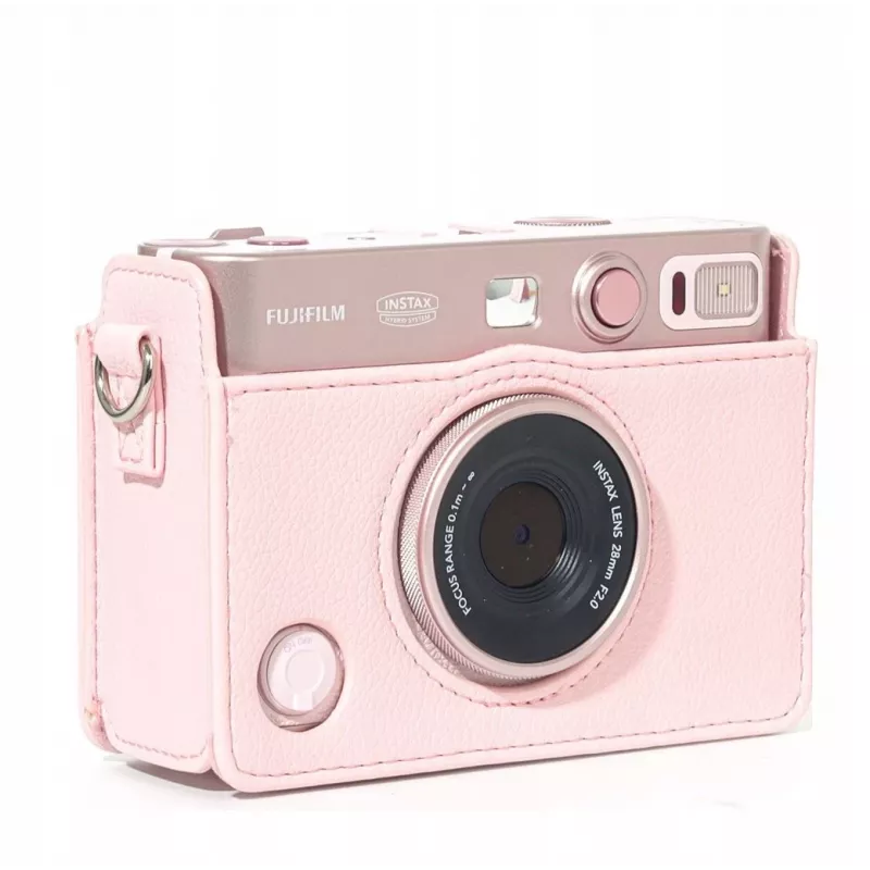 LOVEINSTANT Funda bolsa de protección para Fujifilm Instax Mini Evo - Rosa / Horizontal