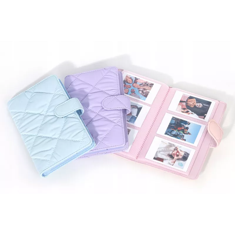 LOVEINSTANT Álbum de fotos para 108 fotos compatible con Fujifilm Instax Mini 12 40 11 9 8 7 Evo LiPlay Link, azul acolchado