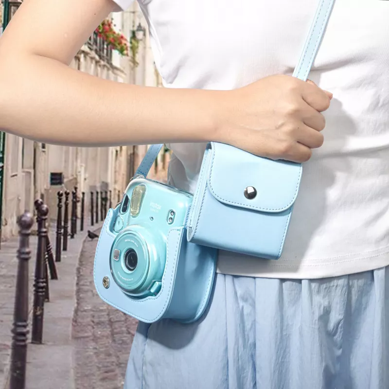 LOVEINSTANT Bolsa de almacenamiento de fotos para Fujifilm Instax Square - Azul