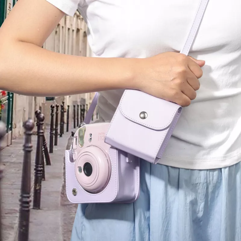 LOVEINSTANT Funda álbum de fotos para Fujifilm Instax Square y copias Mini – Lila, 64 fotos