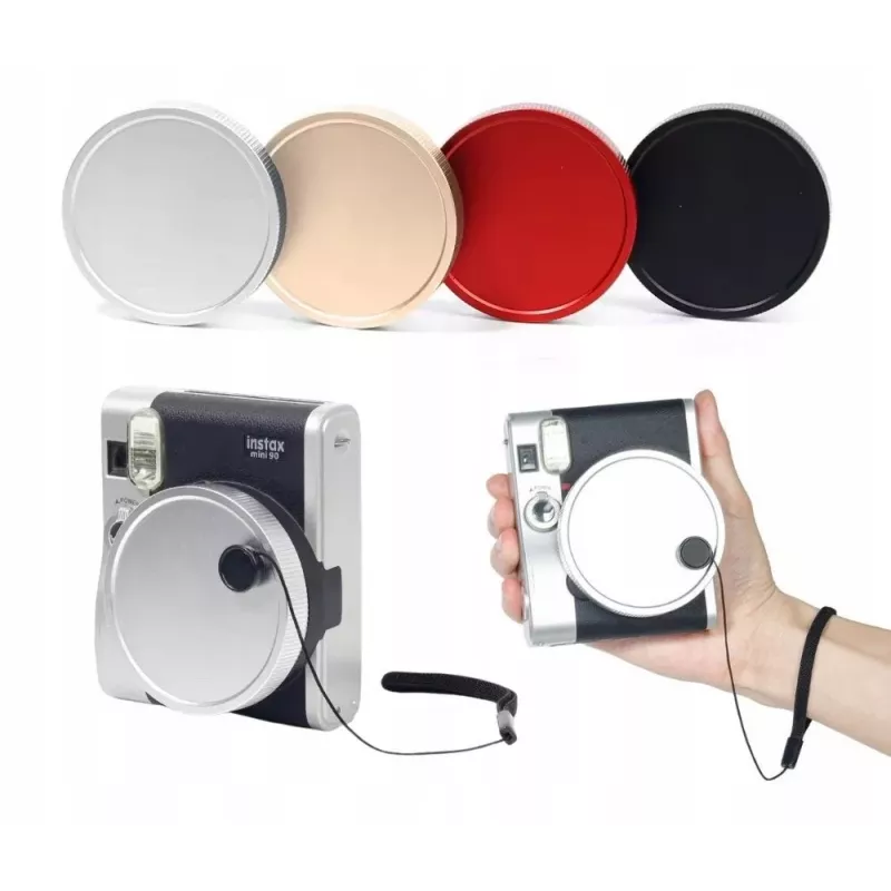 LOVEINSTANT Tapa protectora de objetivo para Fujifilm Instax Mini 90 - Rojo