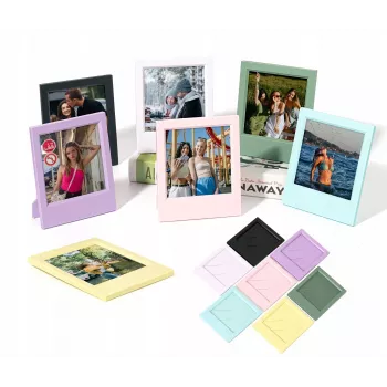 LOVEINSTANT Set de 7 marcos de fotos de colores para película instantánea Polaroid I-Type, 600, SX-70