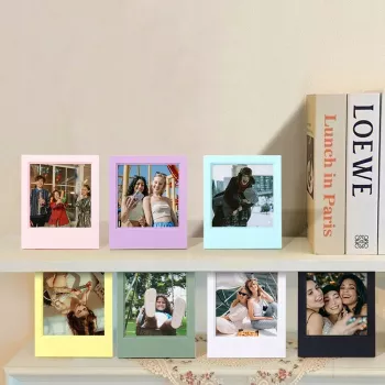 LOVEINSTANT Set de 7 marcos de fotos de colores para película instantánea Polaroid I-Type, 600, SX-70
