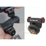 SUNNYLIFE Soporte magnético de liberación rápida con conector macho en frío y rosca de 1/4 de pulgada para DJI Osmo Action 5 Pro / 4 / 3 / 2 - Negro
