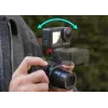 SUNNYLIFE Soporte magnético de liberación rápida con conector macho en frío y rosca de 1/4 de pulgada para DJI Osmo Action 5 Pro / 4 / 3 / 2 - Negro