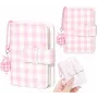 LOVEINSTANT Álbum de fotos de bolsillo para 28 fotos Instax Mini - Estampado de cuadrícula - Rosa