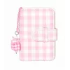 LOVEINSTANT Álbum de fotos de bolsillo para 28 fotos Instax Mini - Estampado de cuadrícula - Rosa