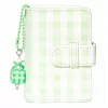 LOVEINSTANT Álbum de fotos de bolsillo Checkered Green para 28 fotos Instax Mini y Zink