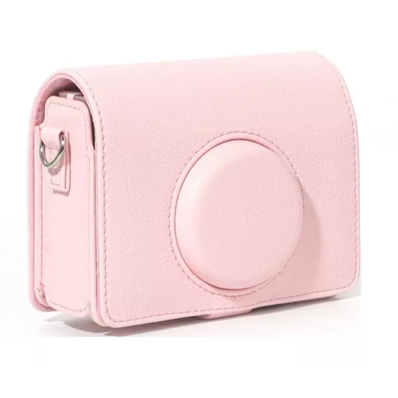 LOVEINSTANT Estuche kit 4 en 1 con álbum de fotos, protector de pantalla LCD y tapa de objetivo para Fujifilm Instax Mini Evo - Rosa