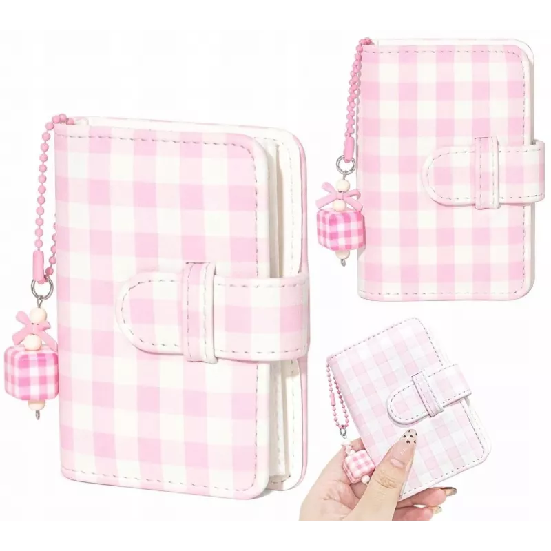 LOVEINSTANT Estuche kit 4 en 1 con álbum de fotos, protector de pantalla LCD y tapa de objetivo para Fujifilm Instax Mini Evo - Rosa