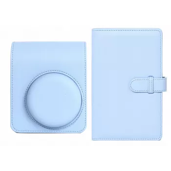 LOVEINSTANT Kit Funda Carcasa Bolsa para Fuji Instax Mini 13 + Álbum de fotos 108x / Azul