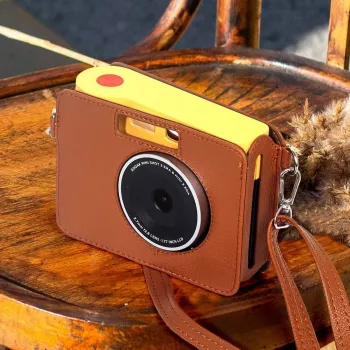 LOVEINSTANT Funda Carcasa Bolsa para Kodak Mini Shot 3 Era MS300 Cámara Instantánea - Marrón