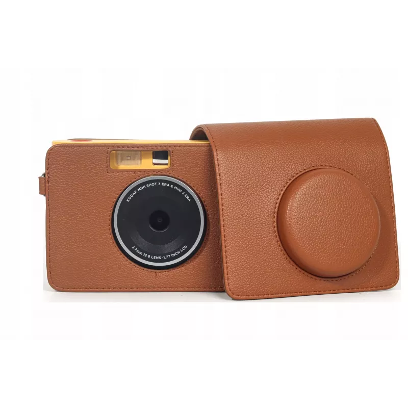LOVEINSTANT Funda Carcasa Bolsa para Kodak Mini Shot 3 Era MS300 Cámara Instantánea - Marrón