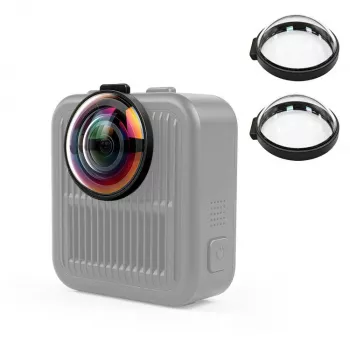 PULUZ 2x Protector de Lente de Cristal Templado para GoPro Max 2 - Marco Negro