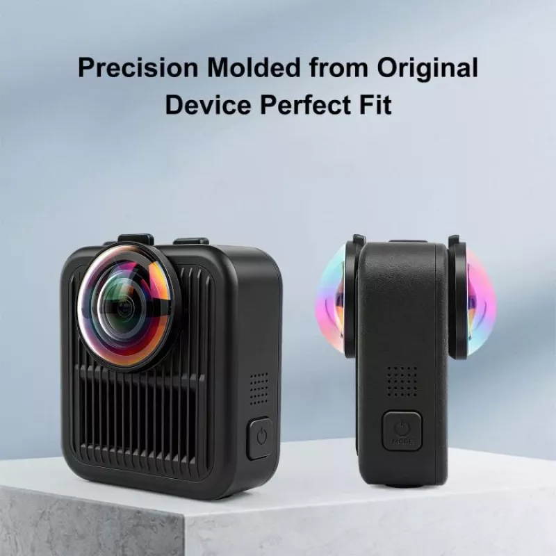PULUZ 2x Protector de Lente de Cristal Templado para GoPro Max 2 - Marco Negro