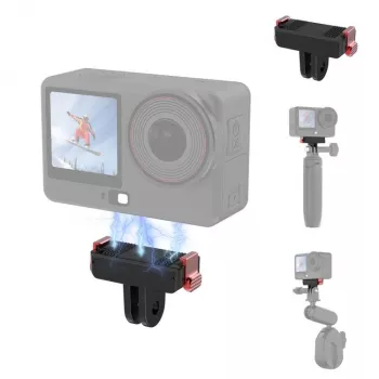 PULUZ Adaptador de Montaje Magnético de Liberación Rápida para DJI Osmo Action 6 / Nano / Soporte GoPro PU1070B