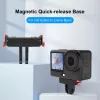 PULUZ Adaptador de Montaje Magnético de Liberación Rápida para DJI Osmo Action 6 / Nano / Soporte GoPro PU1070B