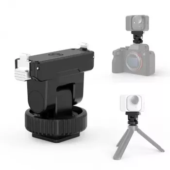 PULUZ Soporte Magnético de Liberación Rápida con Tornillo de 1/4 de pulgada y Adaptador de Zapata en Frío para Insta360 GO Ultra, Cámaras de Acción - PU1073B