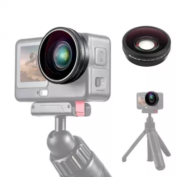 PULUZ Objetivo Gran Angular FOV Boost 185° para DJI Osmo Action 6 / Cristal HD / PU1103