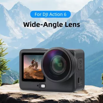 PULUZ Objetivo Gran Angular FOV Boost 185° para DJI Osmo Action 6 / Cristal HD / PU1103