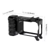 PULUZ Soporte de Marco + Empuñadura + Adaptador de Zapata en Frío para DJI Osmo Action 6 / PU1096B