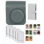 LOVEINSTANT Kit 4 en 1: Funda Protectora, Álbum de Fotos (96 Fotos), Marco y Pegatinas para Fujifilm Instax Mini 41 - Gris