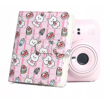 LOVEINSTANT Álbum de Fotos 64 Fotos para Fujifilm Instax Mini 99 41 12 40 11 Evo LiPlay Link, Diseño Strawberry Rabbits