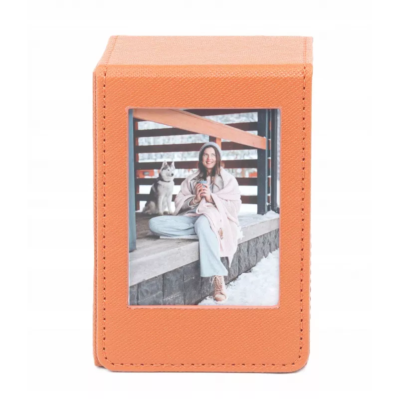 LOVEINSTANT Kit 4 en 1: Bolsa de Cámara, Álbum de Fotos, Caja de Almacenamiento, Pegatinas para Fuji Instax Mini 41 - Marrón
