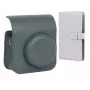 LOVEINSTANT Funda de cámara y álbum de fotos para Fujifilm Instax Mini 41, gris, para 96 fotos
