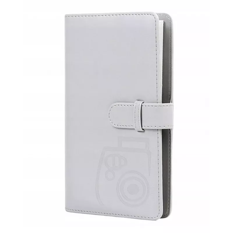 LOVEINSTANT Funda de cámara y álbum de fotos para Fujifilm Instax Mini 41, gris, para 96 fotos