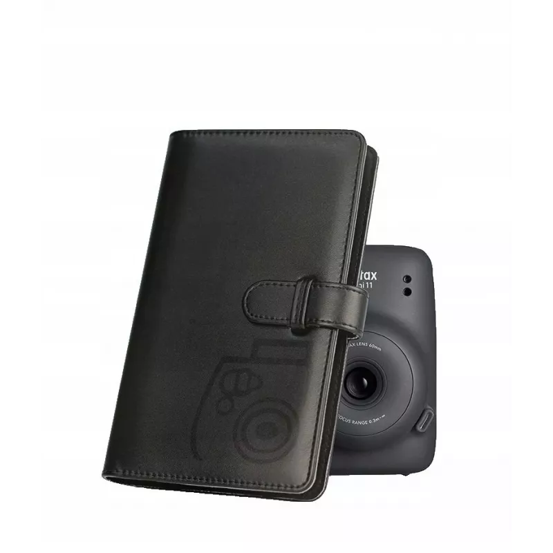 LOVEINSTANT Funda protectora para Fujifilm Instax Mini 41 + álbum de fotos para 96 fotos / negro