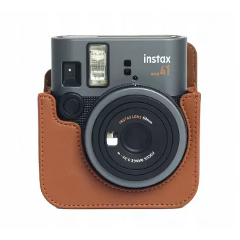 LOVEINSTANT Funda para cámara Fujifilm Instax Mini 41, marrón