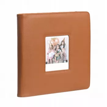 LOVEINSTANT Álbum de fotos para 288 fotos, compatible con Fuji Instax Wide 400/300, Polaroid 600/Now, marrón