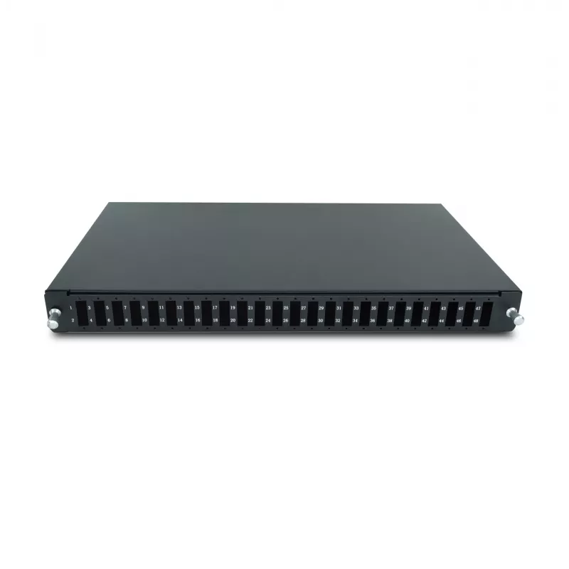 RACKTEL RL-PFWDPX24 Panel de conexiones de fibra óptica SC dúplex 24 puertos, 1U, negro
