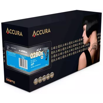 Accura Cartucho de tóner HP N.º 80X (CF280X) Compatible XXL Alto rendimiento Negro