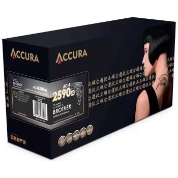 ACCURA Cartucho de tóner compatible sustituto para Brother TN-2590XL Alto rendimiento Negro