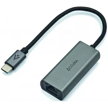ACCURA Adaptador USB-C a RJ45 Gigabit Ethernet, Gris espacial