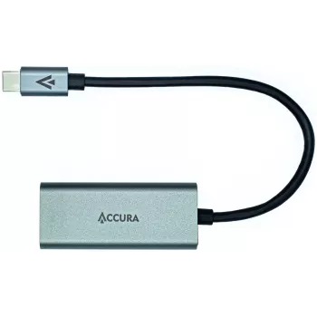 ACCURA Adaptador USB-C a RJ45 Gigabit Ethernet, Gris espacial