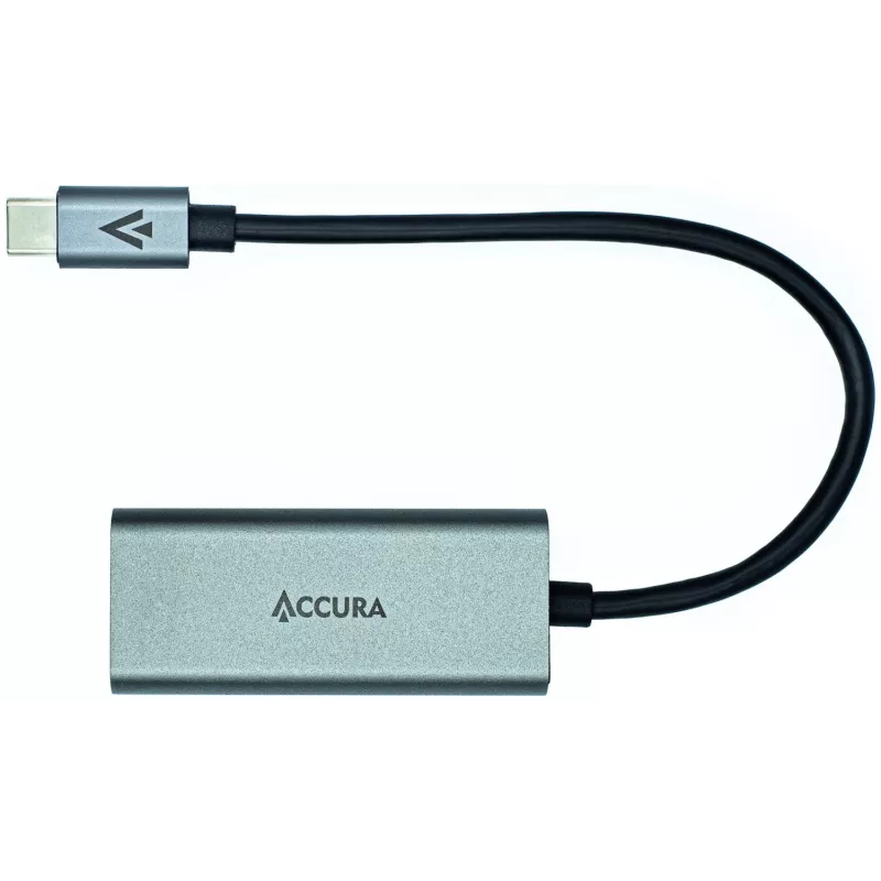 ACCURA Adaptador USB-C a RJ45 Gigabit Ethernet, Gris espacial
