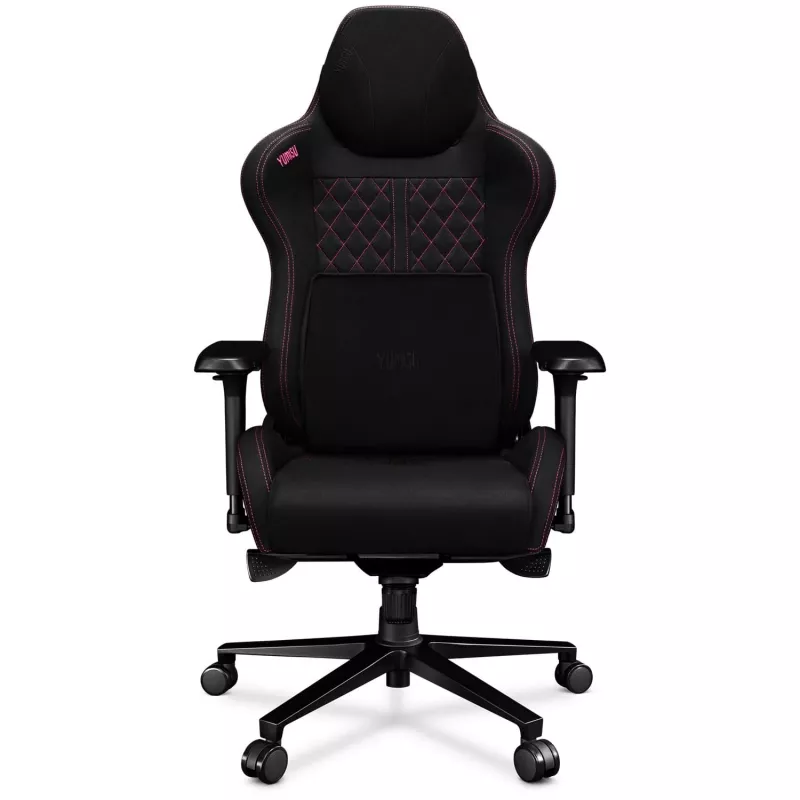 Yumisu 2050 Magnetic Silla de oficina, tela, negro/rosa