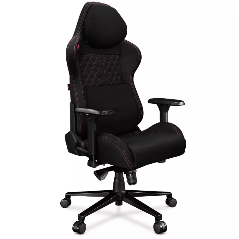Yumisu 2050 Magnetic Silla de oficina, tela, negro/rosa
