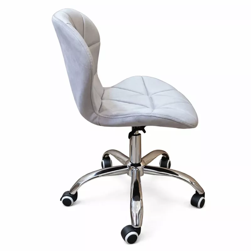 Silla de oficina EXTRALINK Velvet gris claro
