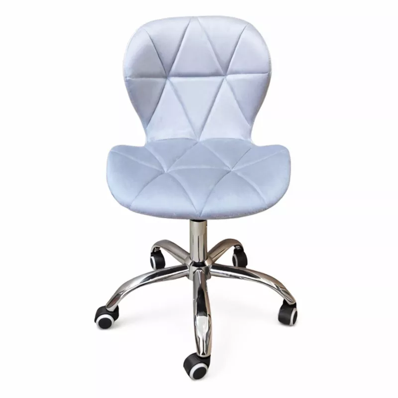 Silla de oficina EXTRALINK Velvet gris claro