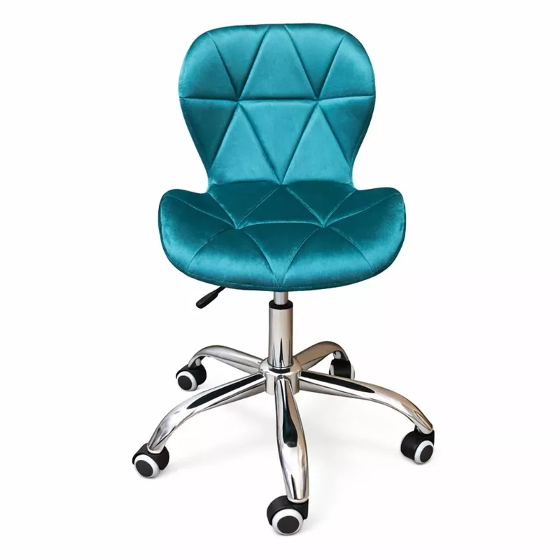 Silla de oficina EXTRALINK Velour turquesa